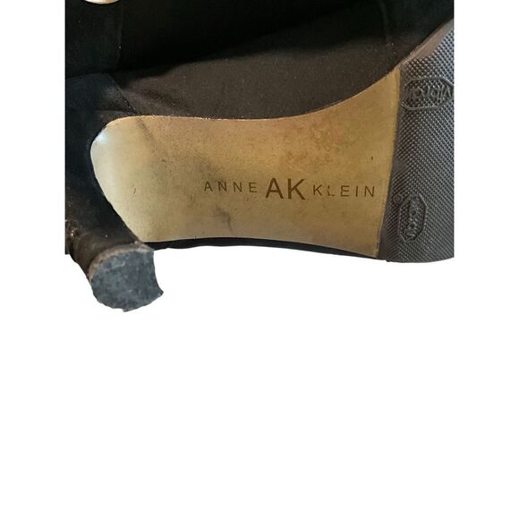 Anne Klein Belicimo Leather Suede Black Booties - Picture 8 of 14